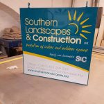 Powder coated Aluminium Signtray with reflective vinyl applied. horsham, sussex