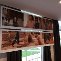 Hanging Event signage. Peroni Woking