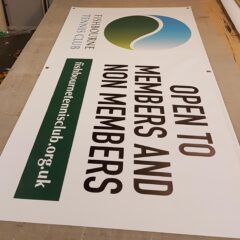 Tennis Club banner printing sussex