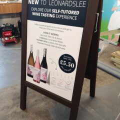 Digital Printed Wooden Aboard pavement sign Sussex